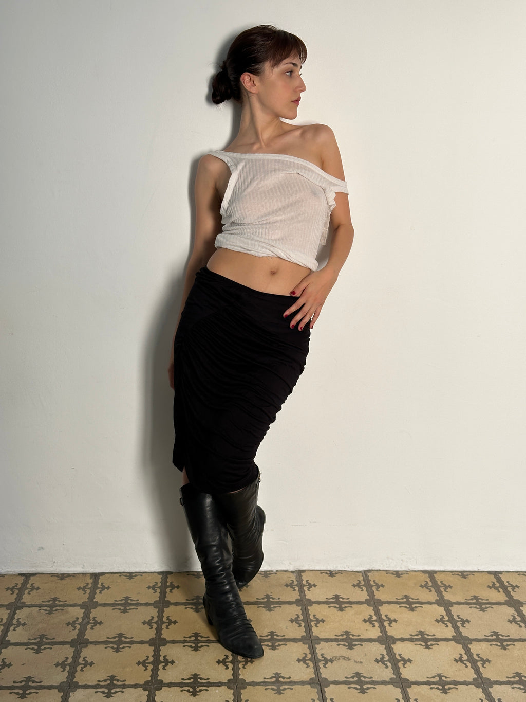 RUCHED SKIRT